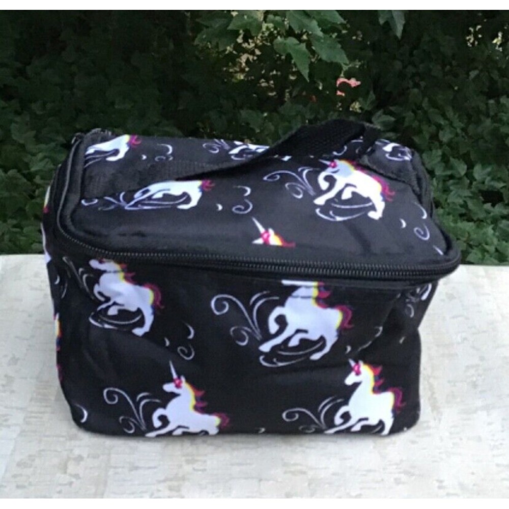 Unicorn Print Makeup Bag, Zip Unicorn Storage Case, Travel Case